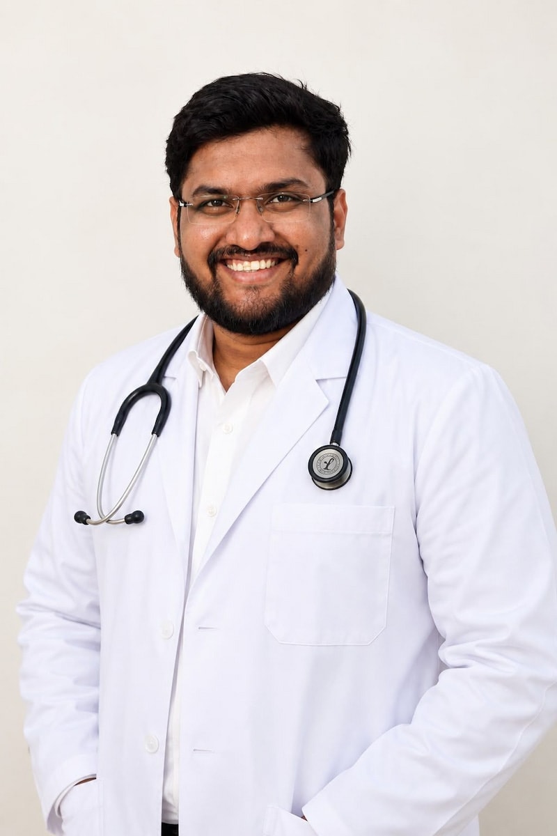 Dr. Samruddha Desai at the consulting desk