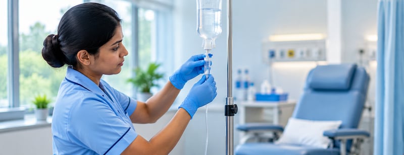 Nurse preparing an injection